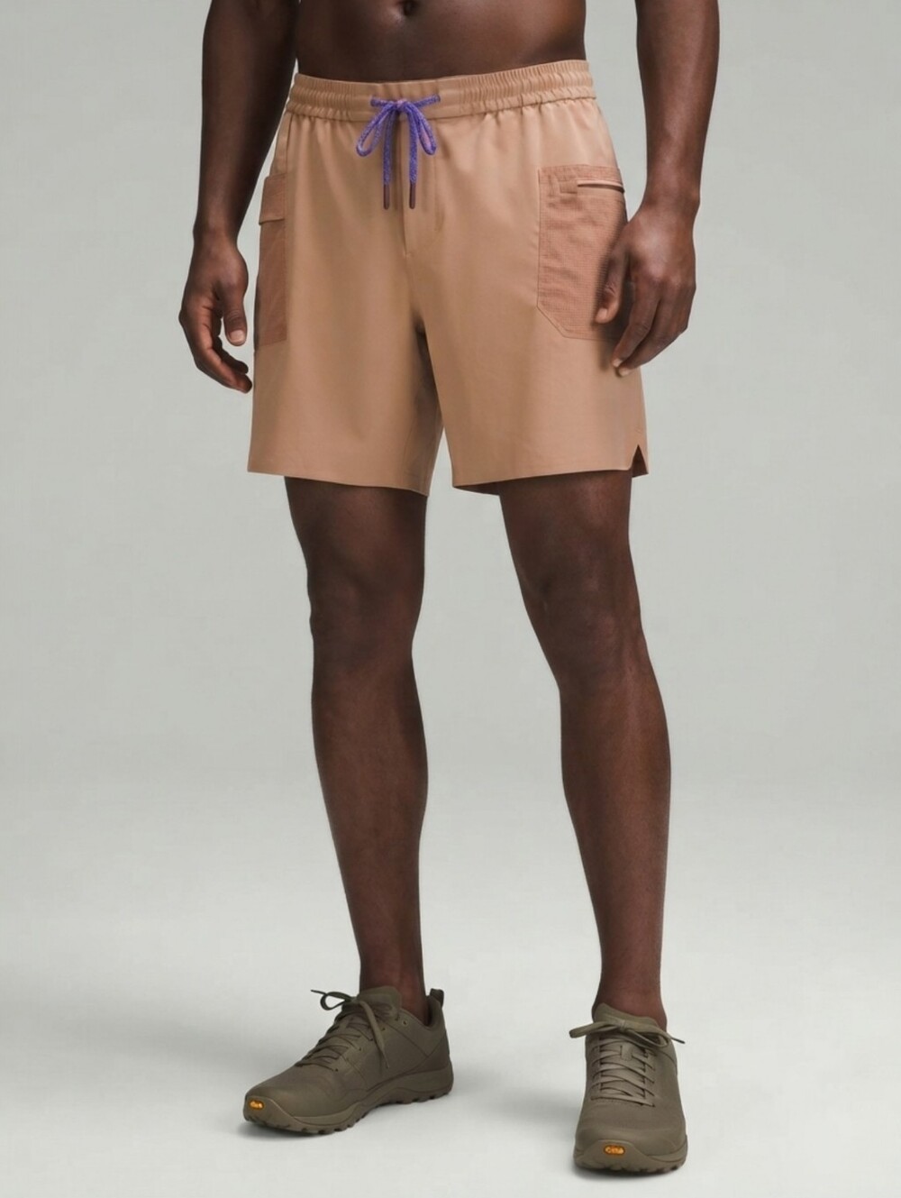 Lululemon Water-Repellent Hiking Cargo Shorts 8" Clay Pink Utility Outdoor L